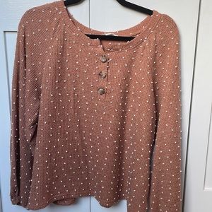 Half button knitted sweater Blu Pepper Size L